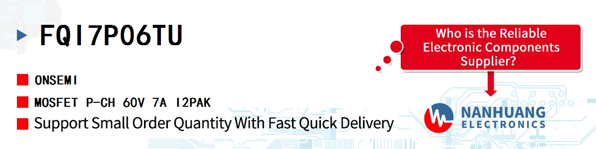 FQI7P06TU onsemi MOSFET P-CH 60V 7A I2PAK