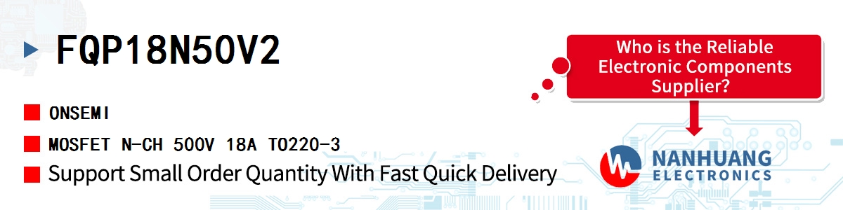 FQP18N50V2 onsemi MOSFET N-CH 500V 18A TO220-3