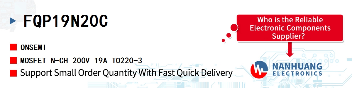 FQP19N20C onsemi MOSFET N-CH 200V 19A TO220-3