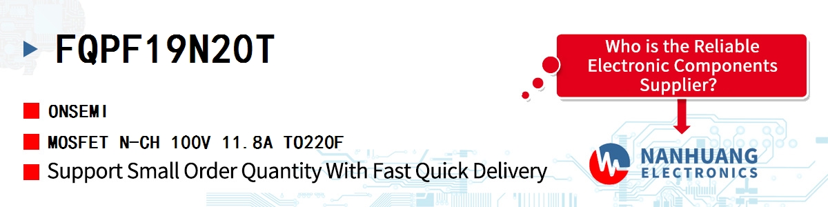 FQPF19N20T onsemi MOSFET N-CH 100V 11.8A TO220F