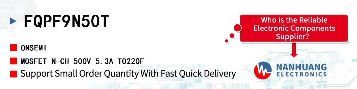 FQPF9N50T onsemi MOSFET N-CH 500V 5.3A TO220F