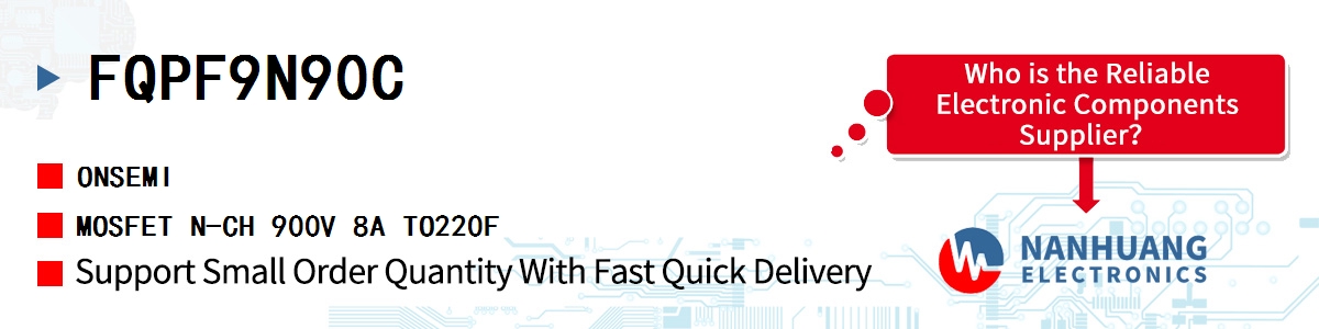 FQPF9N90C onsemi MOSFET N-CH 900V 8A TO220F