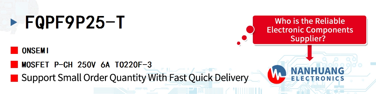 FQPF9P25-T onsemi MOSFET P-CH 250V 6A TO220F-3