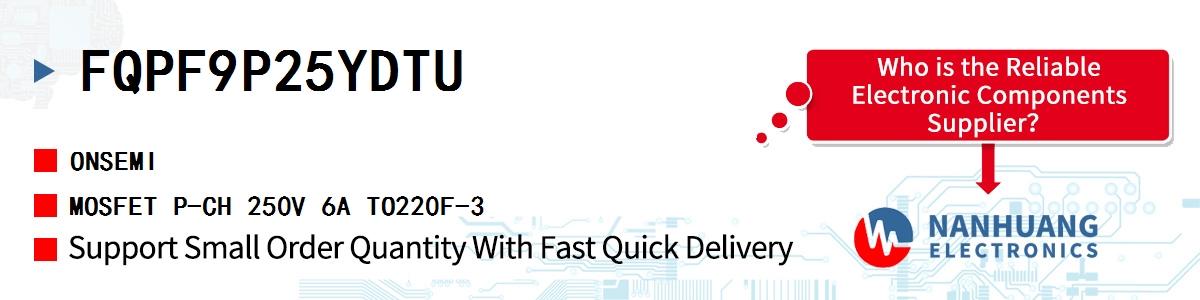 FQPF9P25YDTU onsemi MOSFET P-CH 250V 6A TO220F-3