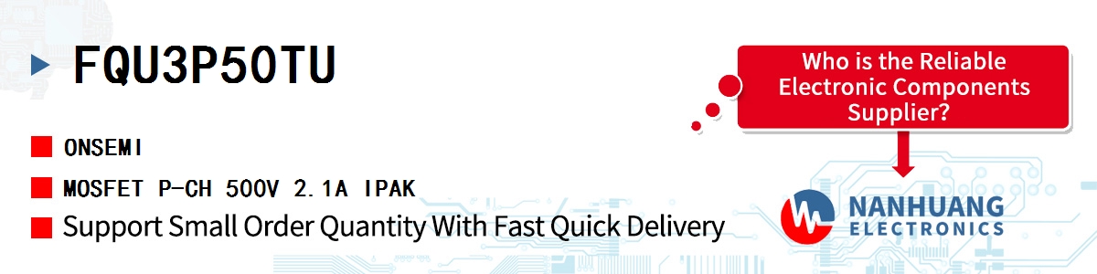 FQU3P50TU onsemi MOSFET P-CH 500V 2.1A IPAK