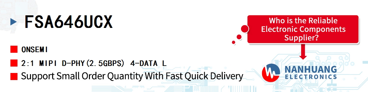 FSA646UCX onsemi 2:1 MIPI D-PHY(2.5GBPS) 4-DATA L