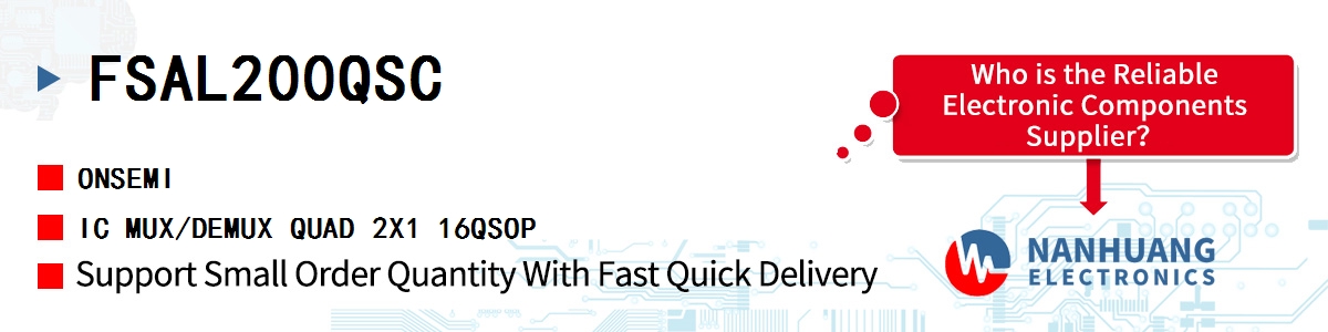 FSAL200QSC onsemi IC MUX/DEMUX QUAD 2X1 16QSOP