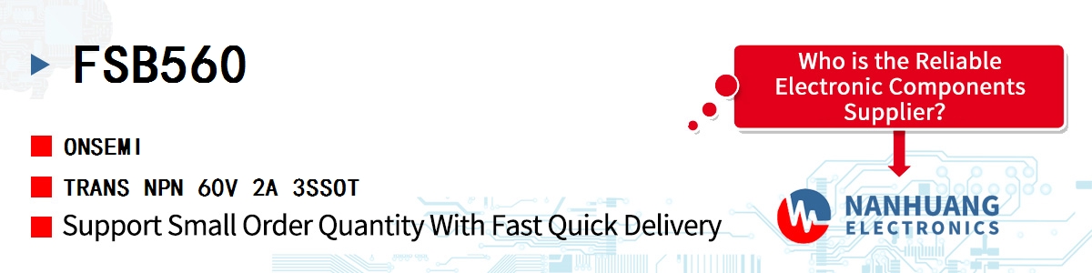FSB560 onsemi TRANS NPN 60V 2A 3SSOT
