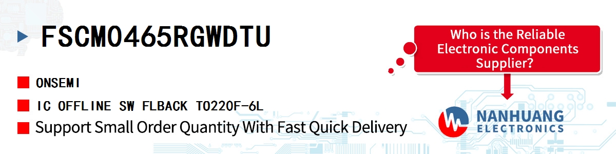 FSCM0465RGWDTU onsemi IC OFFLINE SW FLBACK TO220F-6L