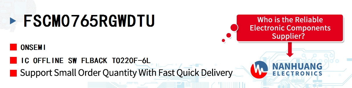 FSCM0765RGWDTU onsemi IC OFFLINE SW FLBACK TO220F-6L