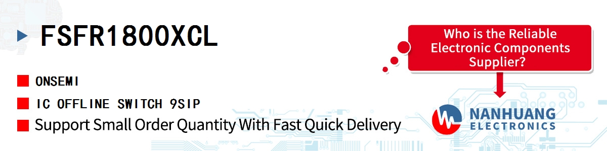 FSFR1800XCL onsemi IC OFFLINE SWITCH 9SIP