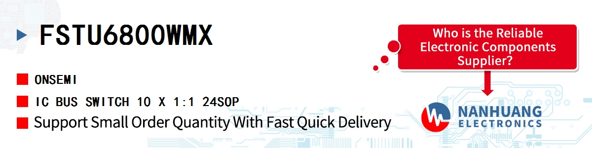 FSTU6800WMX onsemi IC BUS SWITCH 10 X 1:1 24SOP
