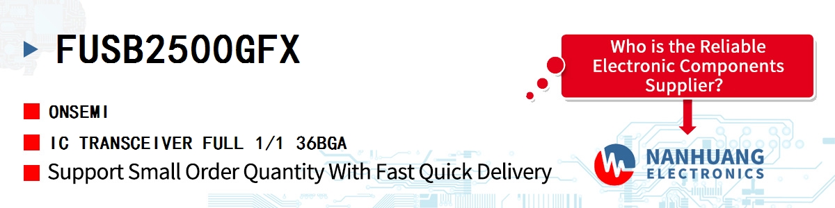 FUSB2500GFX onsemi IC TRANSCEIVER FULL 1/1 36BGA