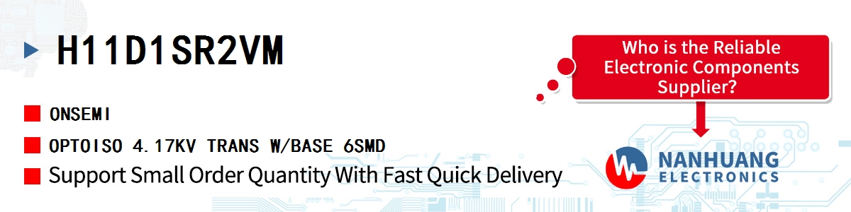 H11D1SR2VM onsemi OPTOISO 4.17KV TRANS W/BASE 6SMD