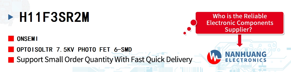 H11F3SR2M onsemi OPTOISOLTR 7.5KV PHOTO FET 6-SMD
