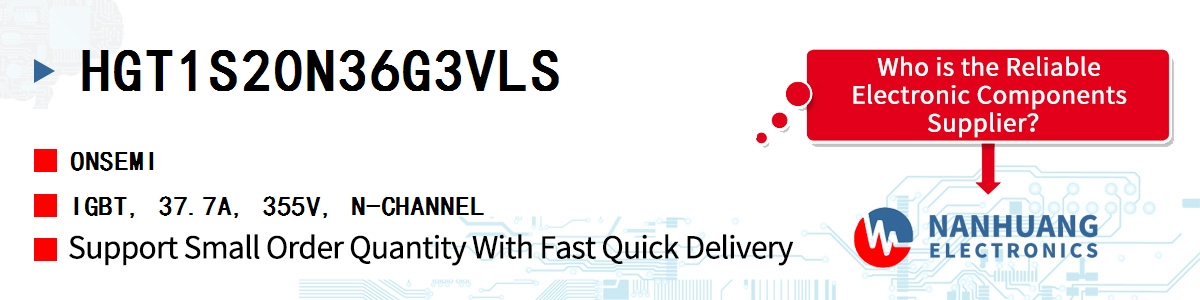 HGT1S20N36G3VLS onsemi IGBT, 37.7A, 355V, N-CHANNEL