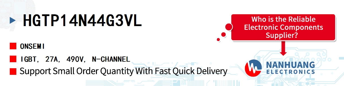 HGTP14N44G3VL onsemi IGBT, 27A, 490V, N-CHANNEL