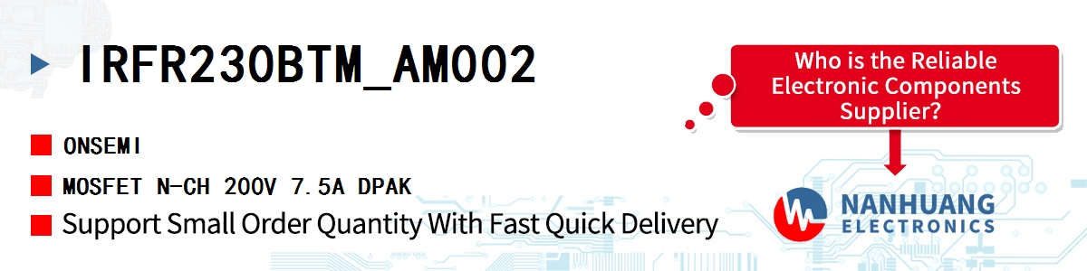 IRFR230BTM_AM002 onsemi MOSFET N-CH 200V 7.5A DPAK
