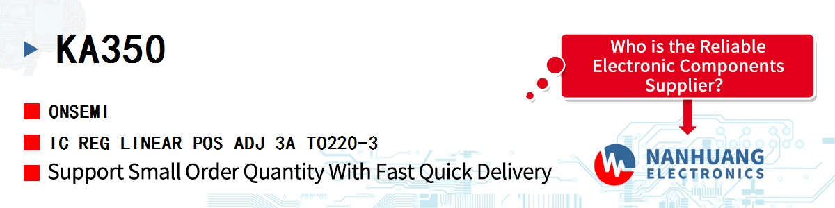 KA350 onsemi IC REG LINEAR POS ADJ 3A TO220-3