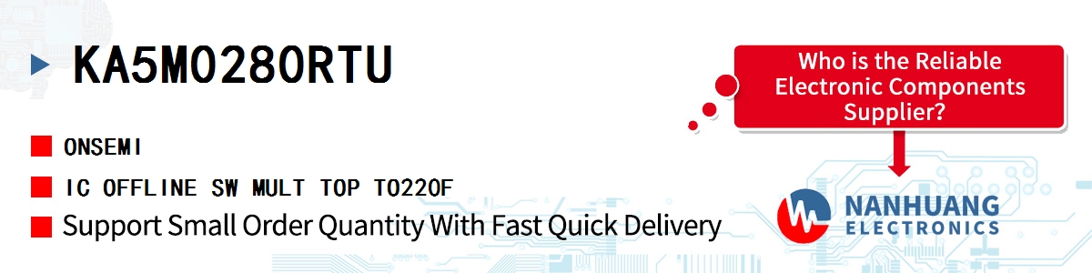KA5M0280RTU onsemi IC OFFLINE SW MULT TOP TO220F