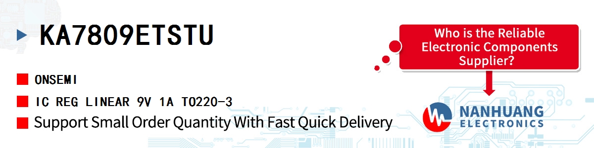 KA7809ETSTU onsemi IC REG LINEAR 9V 1A TO220-3