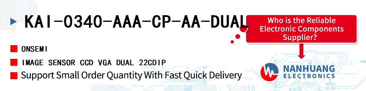 KAI-0340-AAA-CP-AA-DUAL onsemi IMAGE SENSOR CCD VGA DUAL 22CDIP