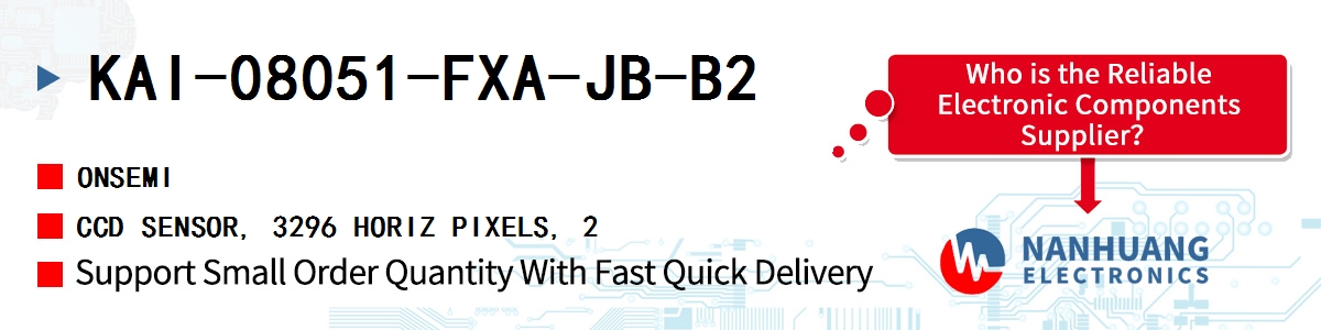 KAI-08051-FXA-JB-B2 onsemi CCD SENSOR, 3296 HORIZ PIXELS, 2