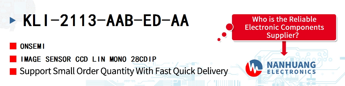 KLI-2113-AAB-ED-AA onsemi IMAGE SENSOR CCD LIN MONO 28CDIP