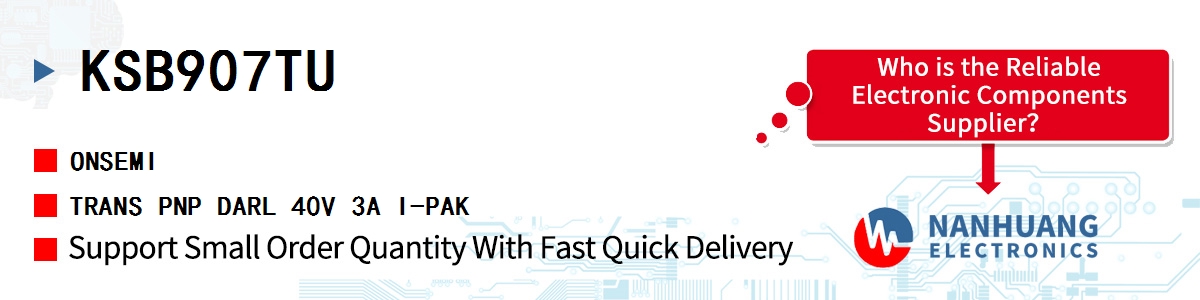 KSB907TU onsemi TRANS PNP DARL 40V 3A I-PAK