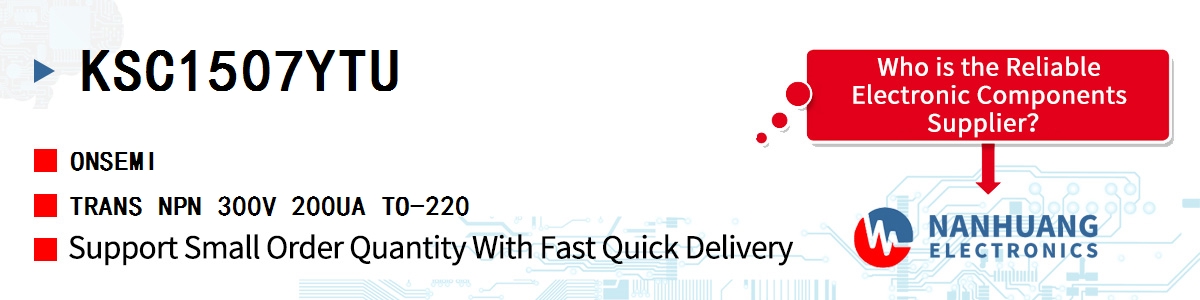 KSC1507YTU onsemi TRANS NPN 300V 200UA TO-220