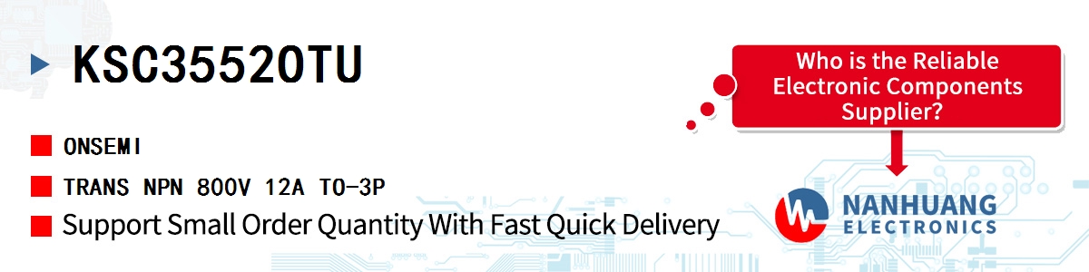 KSC3552OTU onsemi TRANS NPN 800V 12A TO-3P