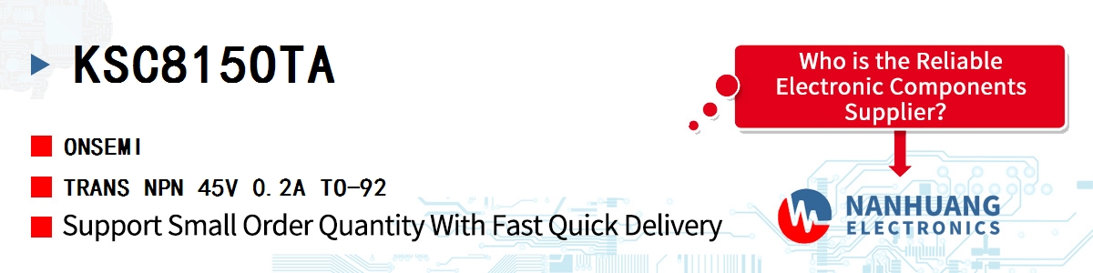 KSC815OTA onsemi TRANS NPN 45V 0.2A TO-92
