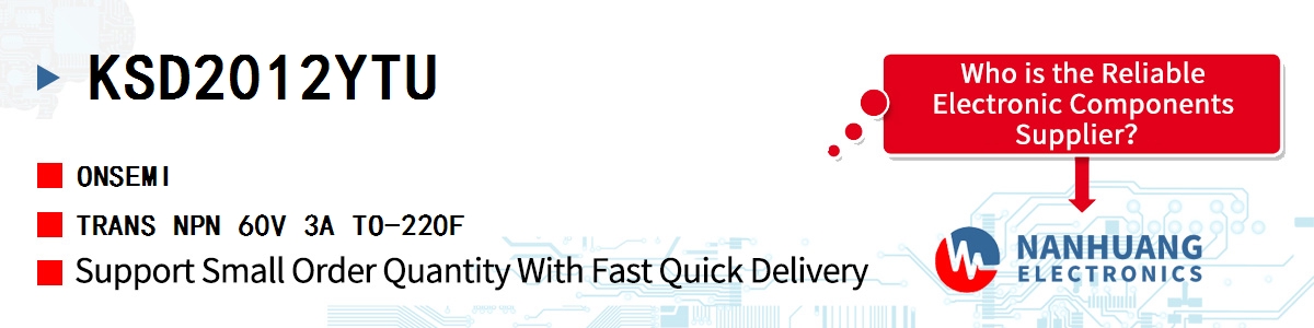 KSD2012YTU onsemi TRANS NPN 60V 3A TO-220F