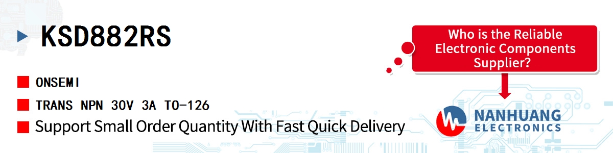 KSD882RS onsemi TRANS NPN 30V 3A TO-126