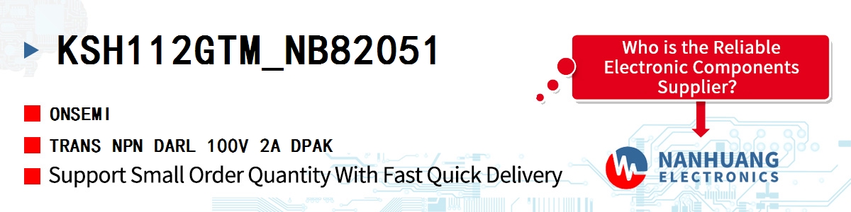 KSH112GTM_NB82051 onsemi TRANS NPN DARL 100V 2A DPAK