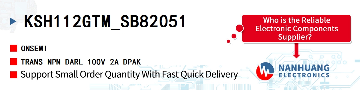 KSH112GTM_SB82051 onsemi TRANS NPN DARL 100V 2A DPAK