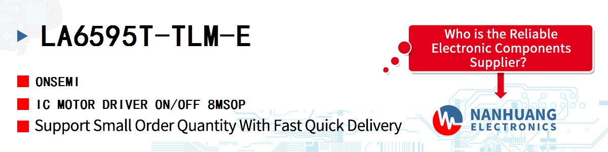 LA6595T-TLM-E onsemi IC MOTOR DRIVER ON/OFF 8MSOP
