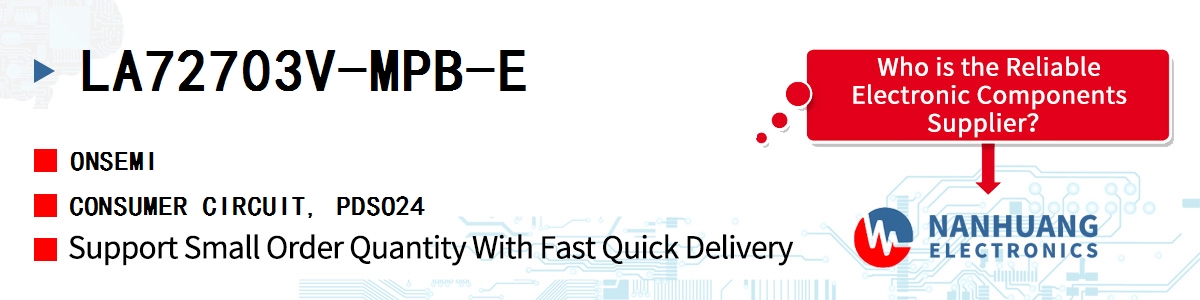 LA72703V-MPB-E onsemi CONSUMER CIRCUIT, PDSO24