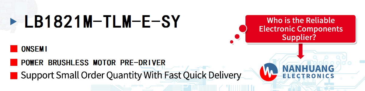 LB1821M-TLM-E-SY onsemi POWER BRUSHLESS MOTOR PRE-DRIVER