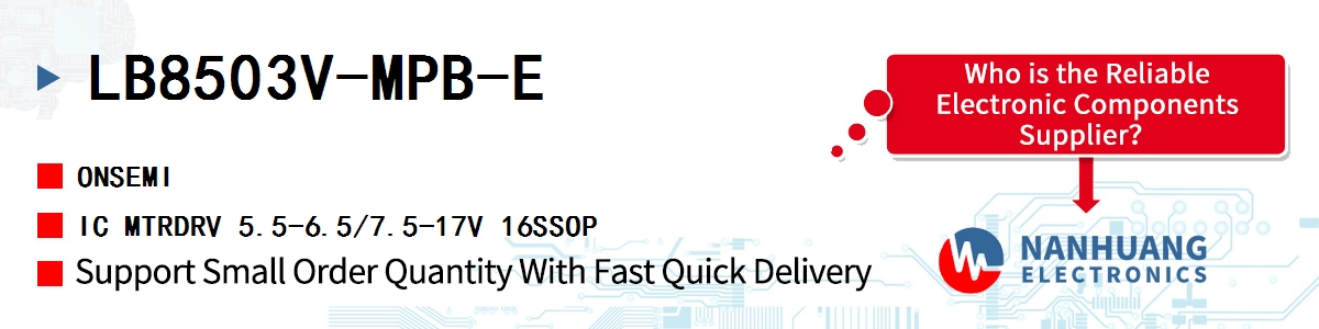 LB8503V-MPB-E onsemi IC MTRDRV 5.5-6.5/7.5-17V 16SSOP
