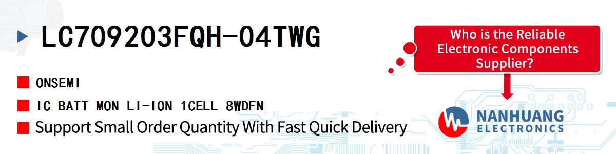 LC709203FQH-04TWG onsemi IC BATT MON LI-ION 1CELL 8WDFN
