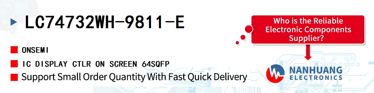 LC74732WH-9811-E onsemi IC DISPLAY CTLR ON SCREEN 64SQFP