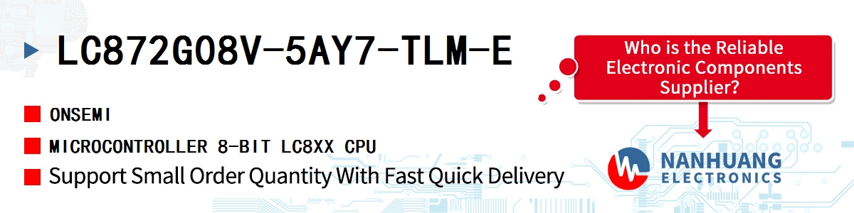 LC872G08V-5AY7-TLM-E onsemi MICROCONTROLLER 8-BIT LC8XX CPU