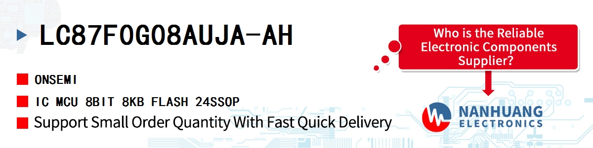 LC87F0G08AUJA-AH onsemi IC MCU 8BIT 8KB FLASH 24SSOP
