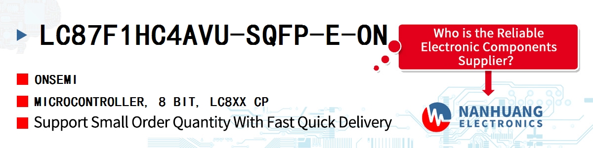 LC87F1HC4AVU-SQFP-E-ON onsemi MICROCONTROLLER, 8 BIT, LC8XX CP