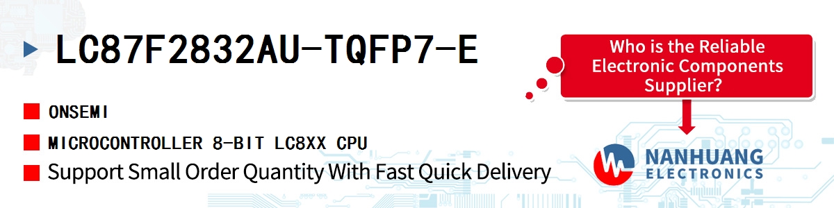 LC87F2832AU-TQFP7-E onsemi MICROCONTROLLER 8-BIT LC8XX CPU
