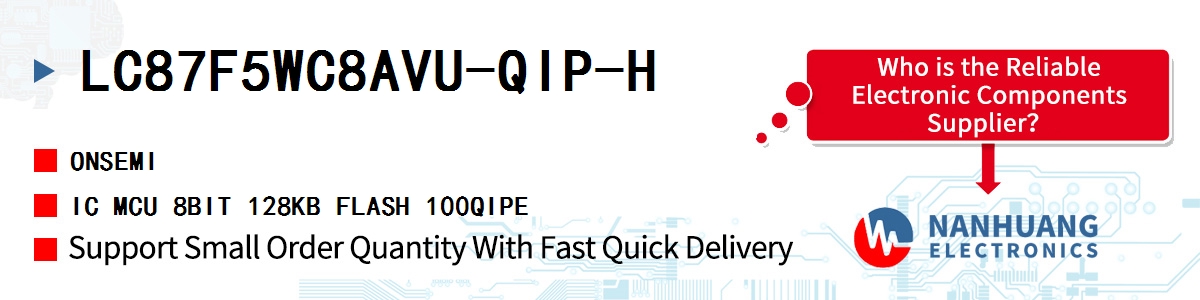 LC87F5WC8AVU-QIP-H onsemi IC MCU 8BIT 128KB FLASH 100QIPE