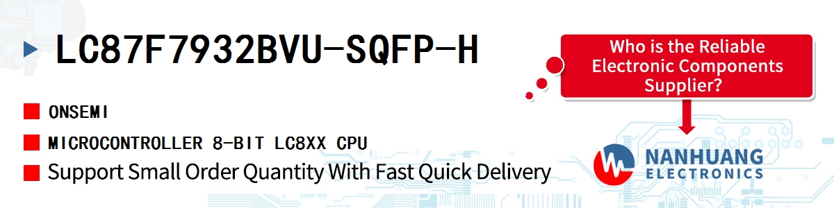 LC87F7932BVU-SQFP-H onsemi MICROCONTROLLER 8-BIT LC8XX CPU