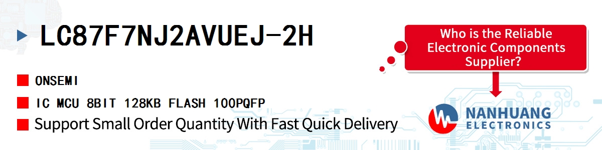 LC87F7NJ2AVUEJ-2H onsemi IC MCU 8BIT 128KB FLASH 100PQFP