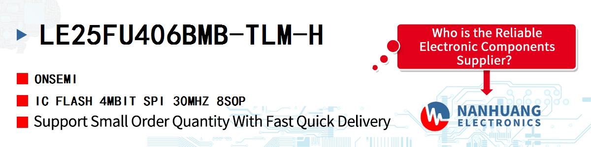 LE25FU406BMB-TLM-H onsemi IC FLASH 4MBIT SPI 30MHZ 8SOP
